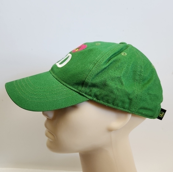 John Deere Green White Pink Heart Tractor Baseball Hat Cap - Picture 4 of 16